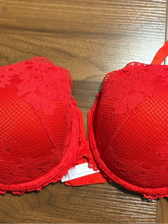 Cacique Other - Cacique Red Lace Push-Up Bra